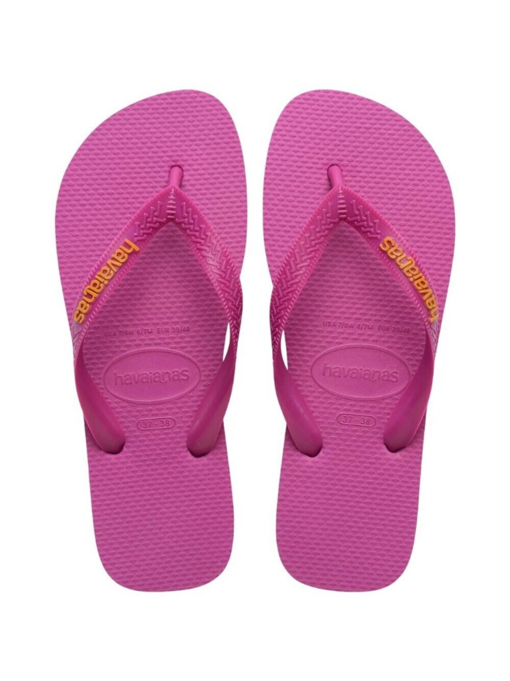 NWT Havaianas Logo Flip Flop Thong Sandals 95047184 Rose Gum Pink 9M / 10M